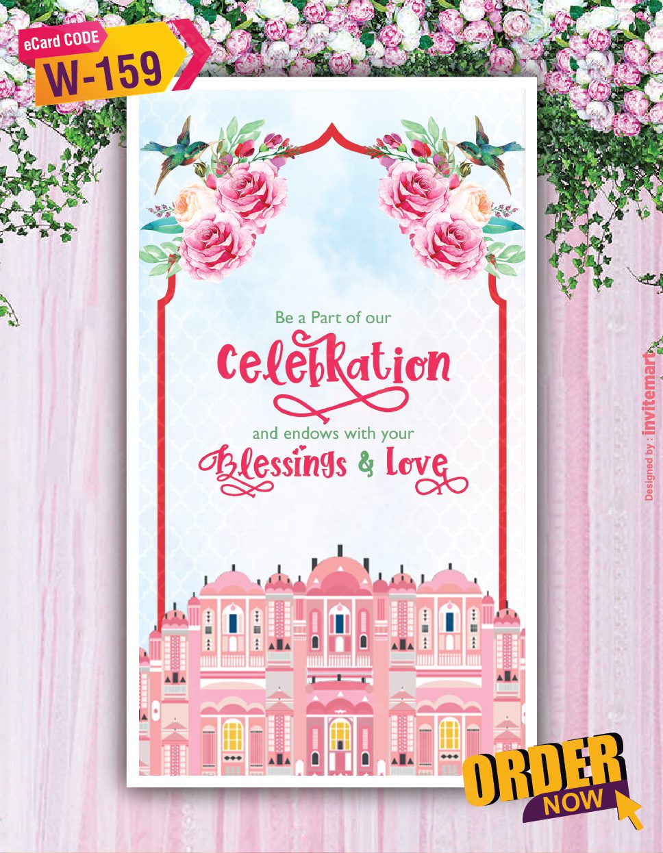Indian Bridal Mehndi Haldi and Wedding Invitation Card