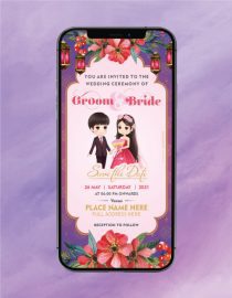 Cute Couple Wedding Invite Card
