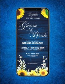 Elegant Spring Yellow Flowers Wedding Invitation