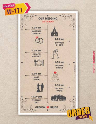 Creative One Page Wedding Invitation