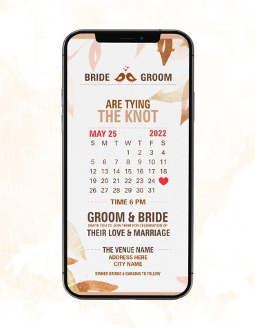 Wedding Calendar Heart Save The Date Card