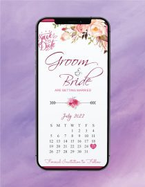 Calendar Save The Date Invite Card