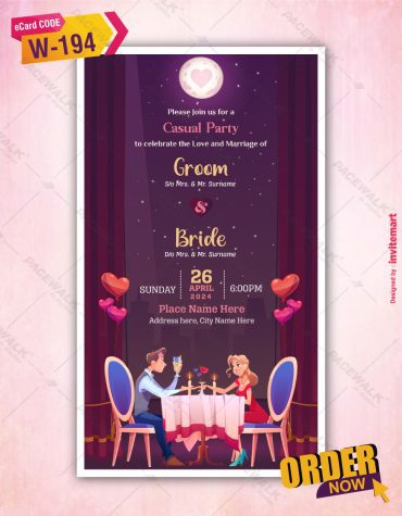 Wedding Reception Invitation Card