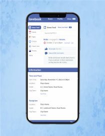 Facebook Themed Wedding Invitation