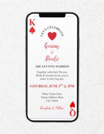 Playing Cards Wedding Invitation