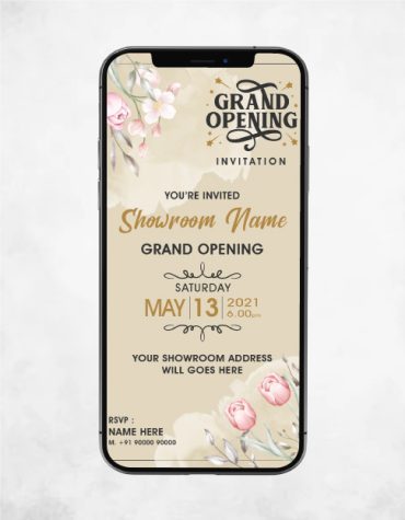 Floral Grand Opening Invitation