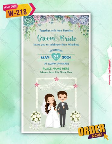 Beautiful Christian Couple Wedding Invitation Card