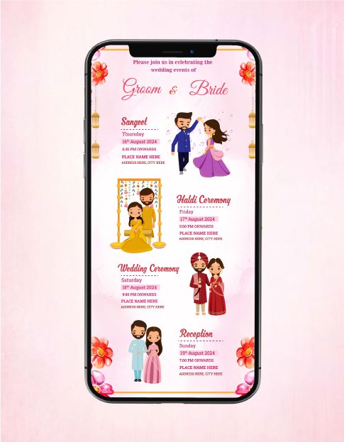 All In One Wedding Invitation Card