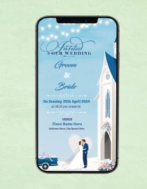 Church Theme Christian Wedding Invitation