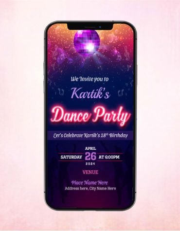 Dance Party Invitation Card