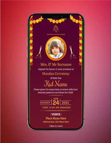 Mundan Ceremony E-Invitation