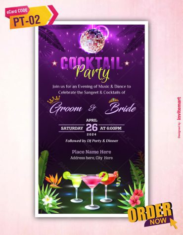Cocktail Party Invitation Card