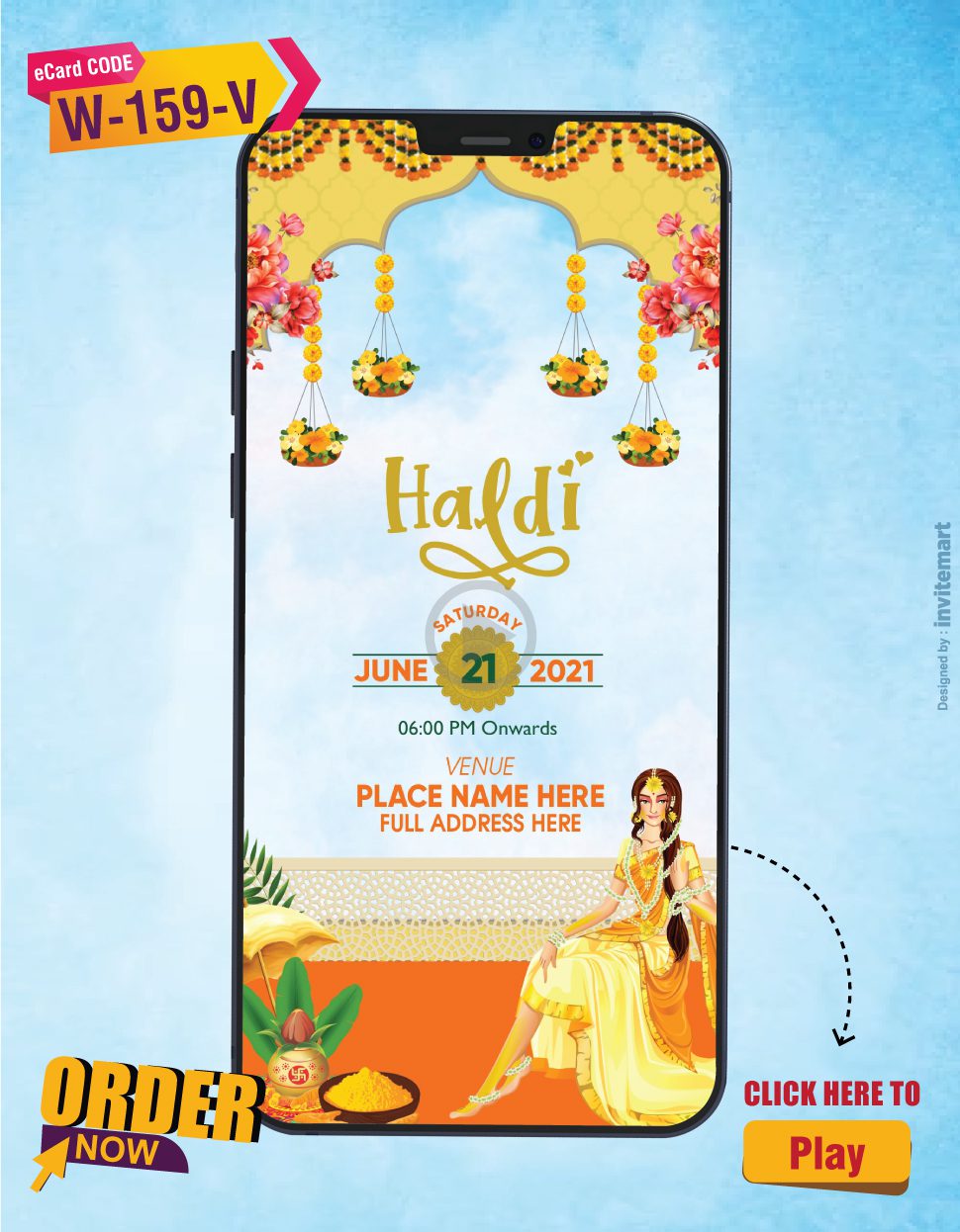Indian Bridal Mehndi Haldi and Wedding Invitation Video
