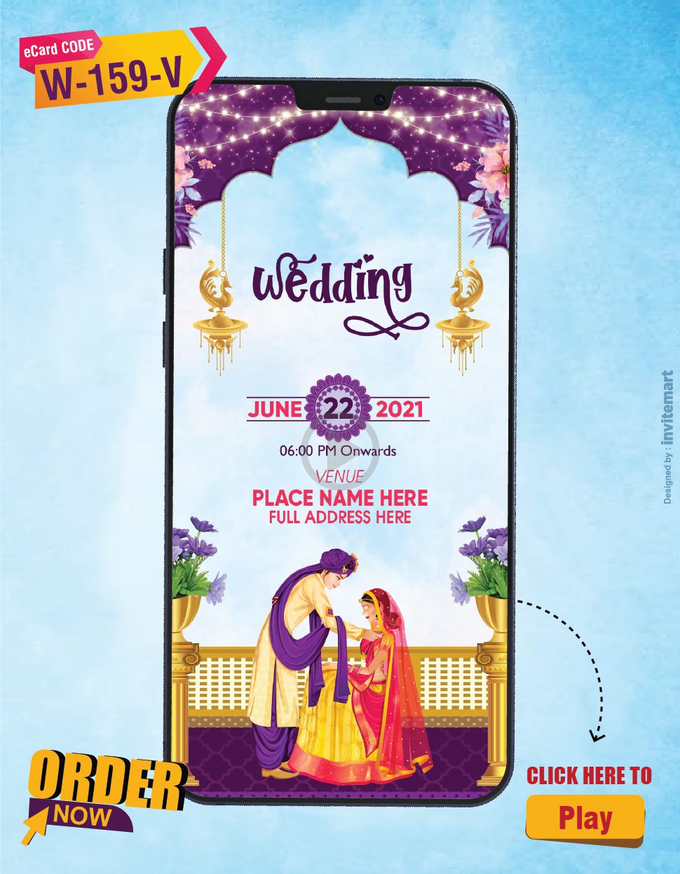 Indian Bridal Mehndi Haldi and Wedding Invitation Video