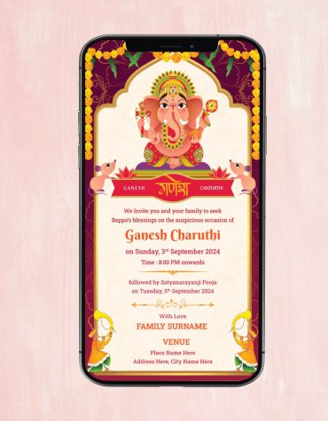 Digital Ganesh Chaturthi Invitation