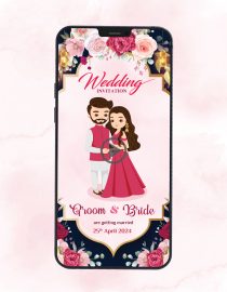 Red Rose Petals Wedding Invitation Video