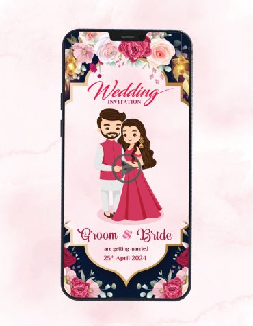 Red Rose Petals Wedding Invitation Video