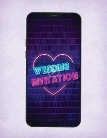 Neon Theme Wedding Invitation Video