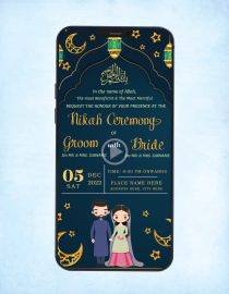 Royal Blue Nikah Invitation Video