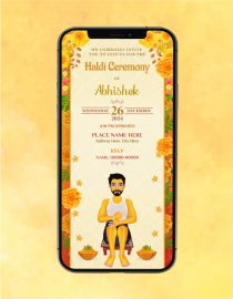 Groom Haldi Ceremony Invite