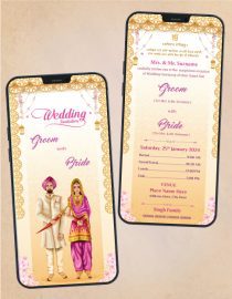 Punjabi Wedding Invitation PDF Cards