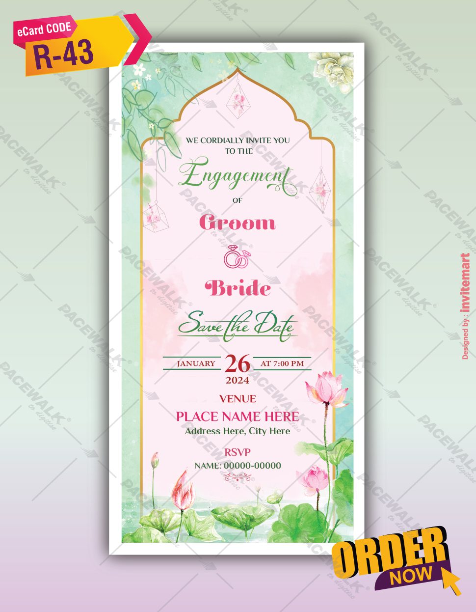 Engagement Invitation PDF Cards