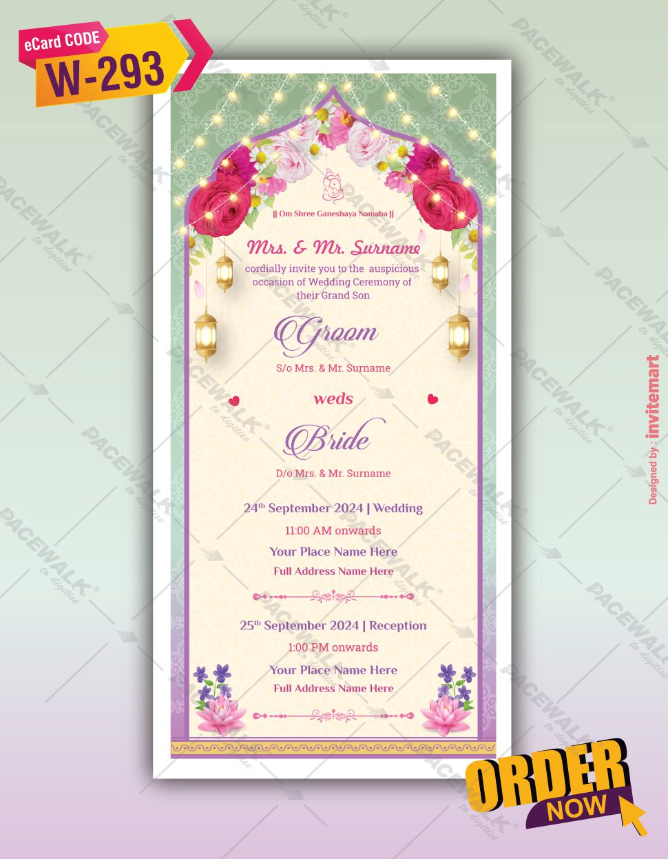 Floral Wedding Invitation Templates