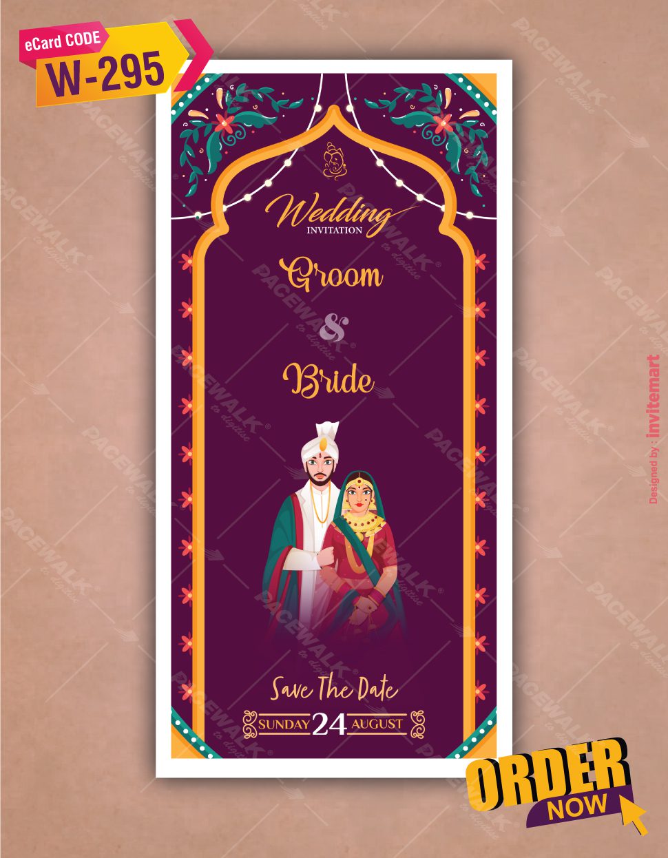 Couple Wedding Invite PDF Cards