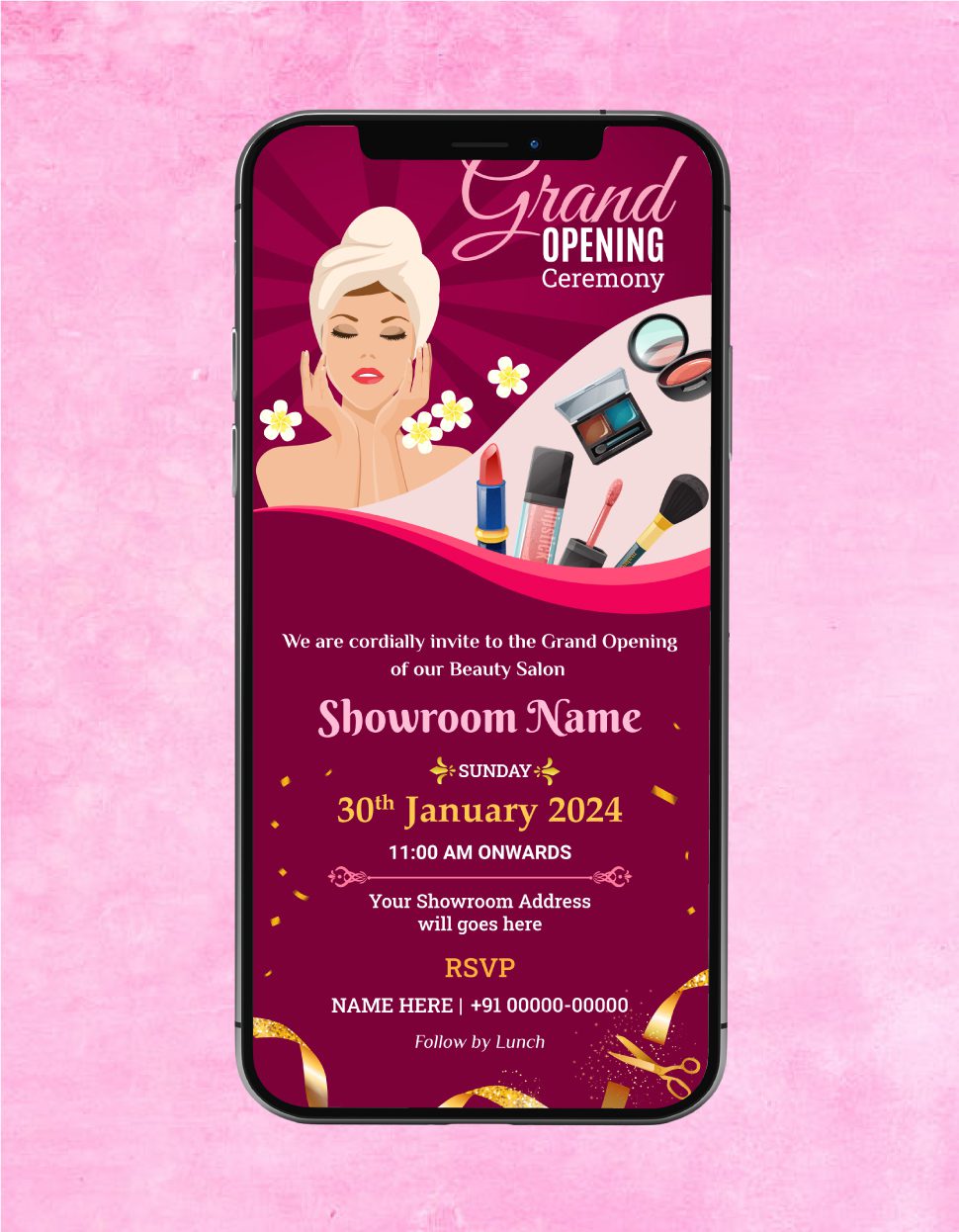 Beauty Salon Grand Opening Invitation