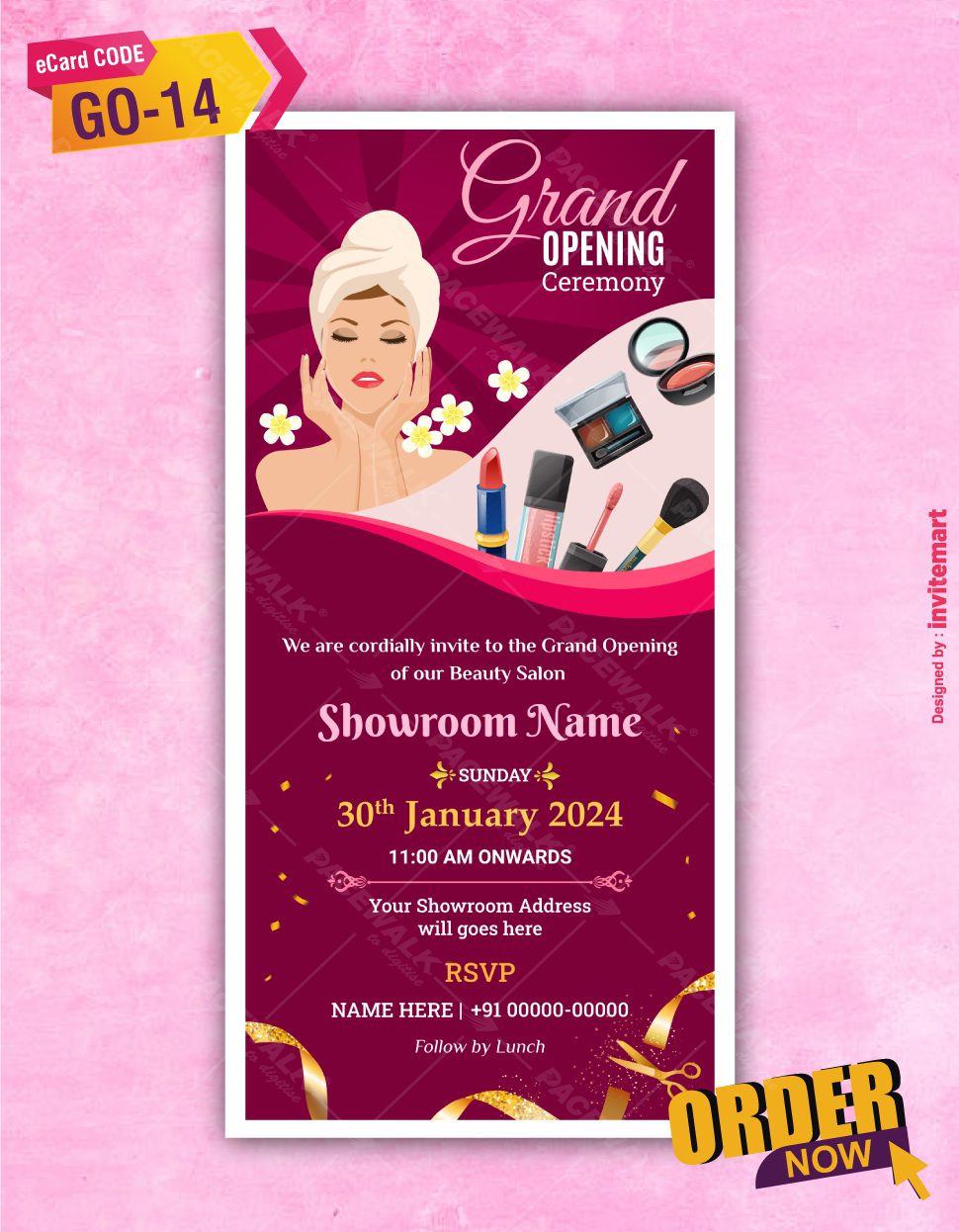 Beauty Salon Grand Opening Invitation