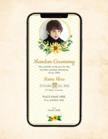 Mundan Ceremony Invite