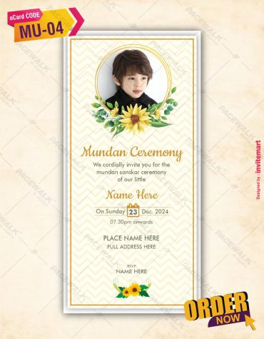 Mundan Ceremony Invite