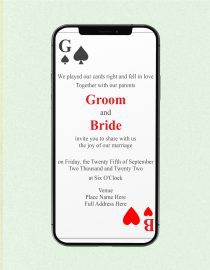 Playing Card Wedding Invite