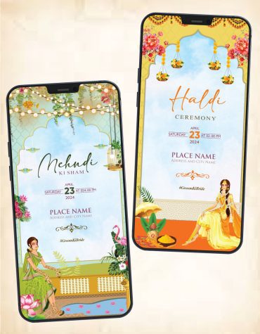 Traditional Wedding Invite PDF Cards