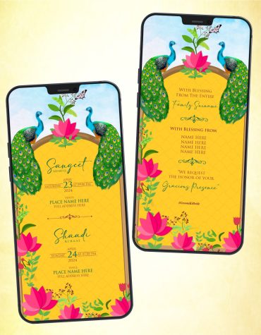 Caricature Wedding Invite PDF Card