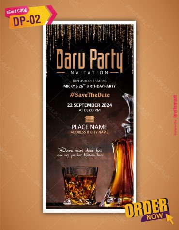 Daru Party Invitation Card