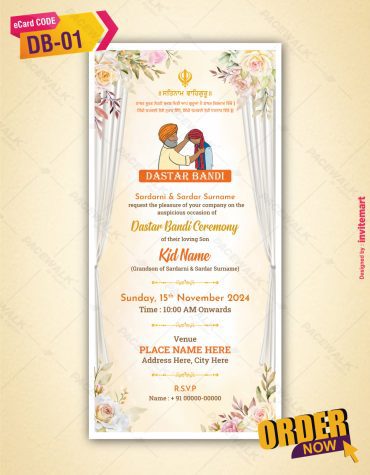 Dastar Bandi Ceremony Invitation