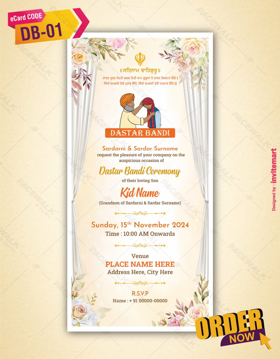 Dastar Bandi Ceremony Invitation