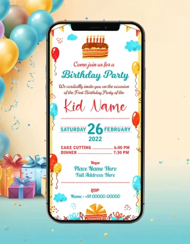 First Birthday Party Invitation