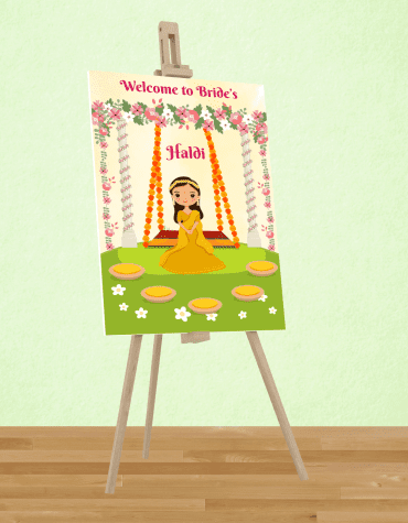 Haldi Ceremony Signage Board