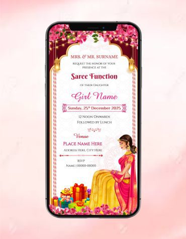 Saree Function Invitation