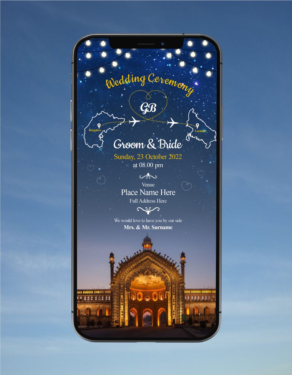 Two States Wedding Invitation