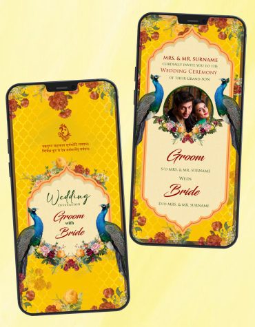 Yellow Wedding Invitation Card