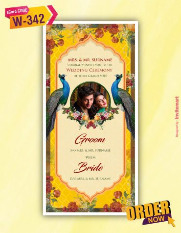 Yellow Wedding Invitation Card