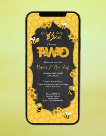 Bee Birthday Invitation