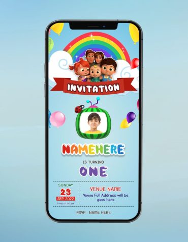 Custom Cocomelon Birthday Invitation