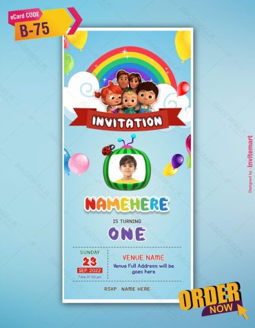 Custom Cocomelon Birthday Invitation