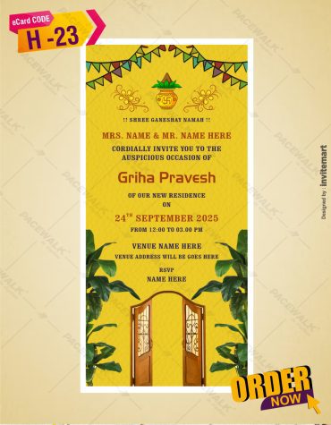 Griha Pravesh Invitation Card