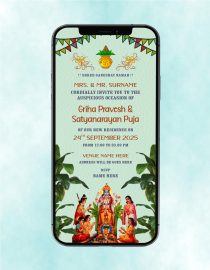 Griha Pravesh & Satyanarayan Puja Invitation