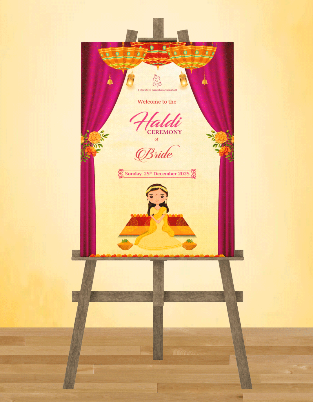 Haldi Sign Board